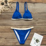 CUPSHE Sapphire Triangle Top Bikini Sets Sexy Female Swimsuit Two Pieces Swimwear Women 2019 Beach Bathing Suits Biquini