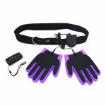 Remote Control Electro Shock Electrode Gloves P-Sopt Massage With Leads Electro Stimulation SM Sex Toys For Woman Couples Man .