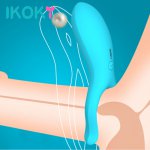Ikoky, IKOKY 10 Mode Vagina Clitoris Stimulation Penis Vibrator Erotic Nipple Massage G-spot Vibration Clip Sex Toy For Women