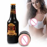 Realistic Vagina Male Masturbator Beer Bottle Silicone Pocket Pussy Adult Masturbation Aircraft Cup Men Erotic Sex Toy for Man