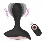 10 Speed Spiral Vibration Male Prostate Massager Vibrator Remote Control Anal Vibrator Butt Plug Male Masturbator Men's Sex Toys
