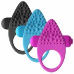 Silicone Dual Vibrating Penis Ring Clitoral Orgasm Stimulator Vibrator Reusable Cock Ring Delay Last Penis Rings Sex Toy For Men