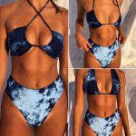 Blue Velvet High Waist swimsuit Bikini 2019 Sexy Swimwear Women Bathes Bikini Set Summer Push Up Bathing Suit Beachwear Biquinis