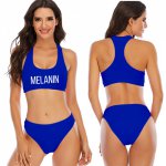 MELANIN Letter Print High Waist Bikini Swimwear Women Sexy bikinis 2019 mujer maillot de bain Bathing Suit Brazilian Swimsuit