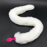 Fox, 80cm Long Tail Stainless Steel Sexual Anal Butt Toy Insert Plug with Soft Wild Fox Tail,Cosplay Accessories,Crawls Paws