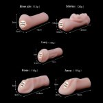 5PCS Real Pocket TPE Soft Pussy Artificial Vagina Man Masturbators Toy  Male Aircraft Cup Adult Sex Toys Sex Product for Men
