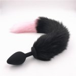 3 Color Fox Tail Anal Plug Silicone Butt Stopper Sex Toys  Romance Adult Products Anal Sex Toys for Men Women H8-105A