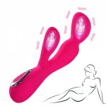 Ikoky, IKOKY Silicone Clitoris Stimulate G-spot Massage Dual Vibration Sex Toys for Woman Dildo Vibrator 20 Speed Female Masturbator