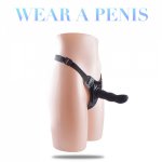 Adult Sex Toys Adjustable Leather Wear Dildo Strap Harness Penis Sex Product For Female Wearable Realistic Suction Cup Dildo