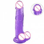 Realistic Dildo 7.8 Inch Purple Penis For Beginners With Strong Suction Cup Sex Toy For Woman Vaginal G Spot Anal Prostate Play