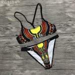 MisShow 2019 Africa Print Bikinis Set Ladies Bathing Suits Sexy High Waist Swimwear Swimsuit Summer Beachwear Biquinis