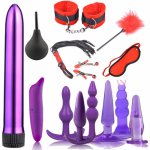 Sex Toys Kits For Couples,Mini Vibrator,Butt Plug Anal Toys,BDSM Restraint Bondage Handcuff,Eye Mask, Penis Ring,Adult Products