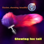 Fox, Illuminate Fox Tail Stainless Steel/silicone Detachable Anal Dilator Man/women Buttplug Long Tail Plug Anal Stimulation Sex Toy.