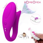 Wearable Fish Dildo Vibrator for Women G Spot Clit Stimulator Wireless Remote control U Type Vibrator for Adult Couple Sex toys