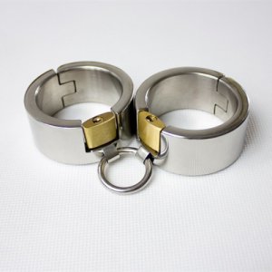 Metal Bondage Restraints Handcuffs for Sex Toy  Fetish Stainless Steel Handcuffs Metal Adult Sex Game for Couples G7-6-43
