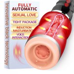 Male Masturbation Vibrator Sex Toys for Men Deep Throat Sucking Pussy Vagina Cup Penis Pump Blowjob Oral Automatic Sex Machine