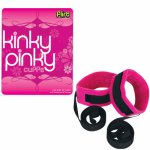 Sportsheets, Różowe kajdanki dla początkujących - Kinky Pinky Cuffs with Tethers