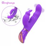Powerful G spot Rabbit Dildo Vibrator Dual Vibration Clitoris Stimulator Vaginal Vibrator Female Masturbator Sex Toy For Woman