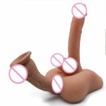 Realistic Big Man Dildo with Anal Sex Muscle Base,Silicone Dildo for Women Gay,Bone Dildo,High Vagina Simulator,Sitting Love Toy