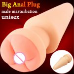 Soft Huge Butt Plug Unisex Anal Masturbator Sexe Gay Adult Sex Toys for Couples Men Woman Anal Hollow Big Vagina Plug Butplug