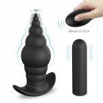Vibrating Butt Plug Anal Vibrator with Remote Control and 9 Stimulation Patterns,Rechargeable Anal Beads for Men and Women Anal