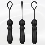 New Anal Plug Vibrator with Lock Ring and Ball Loop 9 Speed Sex Toy Waterproof G-spot Vibrating Stimulator for Men Women Couple