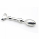 Stainless steel Prostate massager  G-spot Metal Anal beads Hook Butt Plug Wearable Adult unisex Sex toy for men women