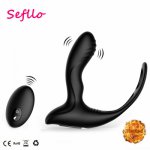 Sefllo Remote Control Heating Butt Plug Anal Vibrator 10 Modes USB Charge Prostate Massager Erotic Gay Sex Toys For Men Women