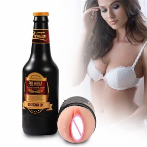 Artificial Vagina real pussy Men's Bottle Shaped Vibrating sex toys Masturbator Cup Male Masturbator Sex Toys for Men sex shop