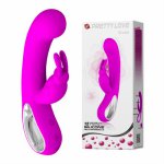 Mlsice, G-Spot Rabbit Ear Dildo Vibrator, MLSice Rechargeable Clitoris Vagina Clit Stimulator Vibe Adult Sex Toy w Pull Ring for Women
