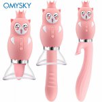 Omysky Sex Toy Sucking Vibrator Female Tongue Licking Masturbator Electric Massage Oral Clitoris Vagina Stimulator Sex Products