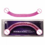 Baile, Baile Super Huge Dildo Sex Products Double Dildo 19 Inch Flexible Soft Jelly Vagina and Anal Women Gay Lesbian Double Ended Dong