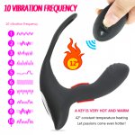 2019 Newest Silicone anal plug sex ring vibrator,vibrating butt plug 10 speeds 10m wireless control Heating Prostate Massager