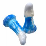 Big Dildos Blue and White Porcelain Liquid Silicone Simulation Penis Large Anal Plug Male and Female Adult Sex Toys C3-1-167