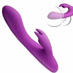 G-Spot Rabbit Vibrator Dual Motor Bunny Ears for Clit Stimulation 10 Vibrating Dildo Massager Sex Toys for Women Vibrator