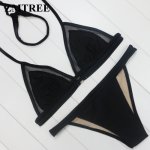 ZMTREE Halter Top Bikini Set Women Sexy Swimsuit Triangle Bra Swimwear Brazilian Biquini Camouflage Print Bikini 2017 Beachwear
