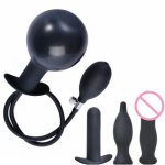 Inflatable Anal Plug Anal Dilator Air-filled Large Pump Dildo Anal Open Expand Prostate Massager Butt Plug Sex Toy For Women Men