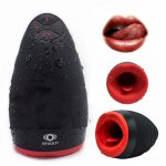 Automatic Male Masturbator Tongue Licking Oral Sex Machine Heating Electric 6 Speeds Vibrator Masturbation Cup Sex Toys For Men