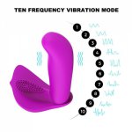 Powerful Remote Control Vibrator Silicone USB Charged Female Masturbation Strapon G-spot Vibration Sex Toy Women Panties