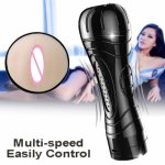 electric Pocket Pussy Multi-speed Vagina Masturbator For Men Realistic Vibrator Male Sex Toys Vibrator Penis massage Machine