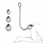 Stainless Steel Anal Hook, 3 Size Anal Balls Changeable Anal Stretcher Butt Plug Prostata Anal Dilator Anal Toys For Men Woman