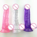 FAAK Erotic Crystal Dildo Real Bullet Vibrator Anal Dildo Vibrator Big Penis Sucker Adult Toy Sex Toy Woman