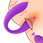 U Shape Vibrator Couple Sex Toys for Adults Women Female Remote Control Vagina Masturbator G Spot Clitoris Clit Massager Erotic