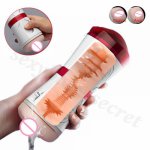New 3D Sex Shop Dual Channel Realistic Vagina Anal Pussy Male Masturbator With Suction Cup Adult Sex Toys For Men Sex Product