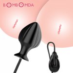 Inflatable Vibrating Anal Plug Anal Sex Toy With Pump Dildo Butt Plug Dildo Anus Dilator Prostate Massage Anal Ball Plug For Men