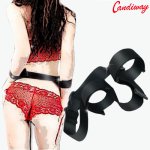 Candiway High-strength Nylon Restraint Bondage Tighten Waist With Handcuffs Adult SM Role Play Accessory Sex Toy For Couple