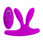 Yema, YEMA Remote Vibrating Anal Plug Rabbit Vibrator Double Clitoris Vagina Stimulator 12 Modes Adult Vibrators for Women Female