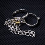Adult metal binding with copper lock sex alloy handcuffs Neckcuffs restraint hands feet