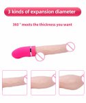 Inflatable Hand-Free Sex Fun Anal Vibrator Orgasm Thrusting Dildo Vibrator Automatic Heating G spot Stimulator Sex Toy for Women