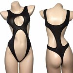 Sexy Woman Hollow Out and Crotchless High Cut Skinny Leotard Open Breast Teddy Bodysuit Bikini Babydoll Lingerie